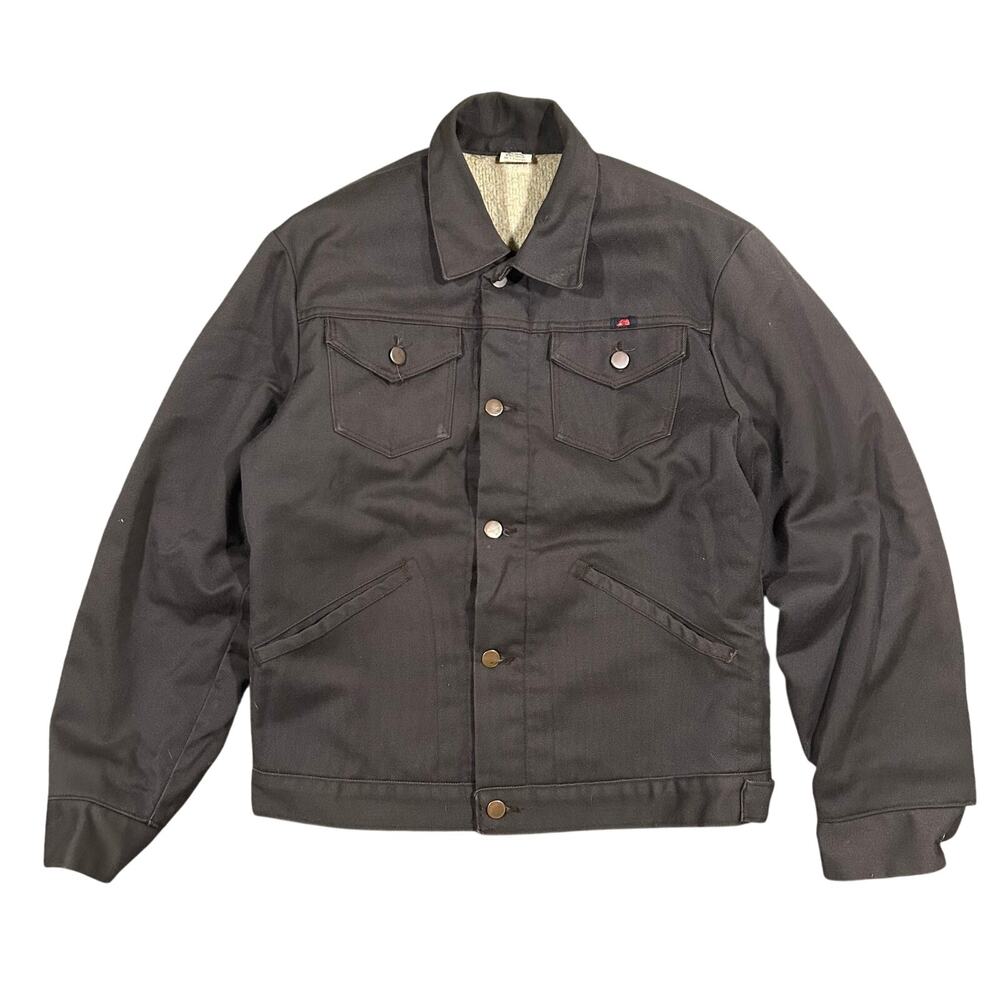 Vintage 70s Red Kap Fleece Lined Jacket Mens Small Workwear Brown USA Made